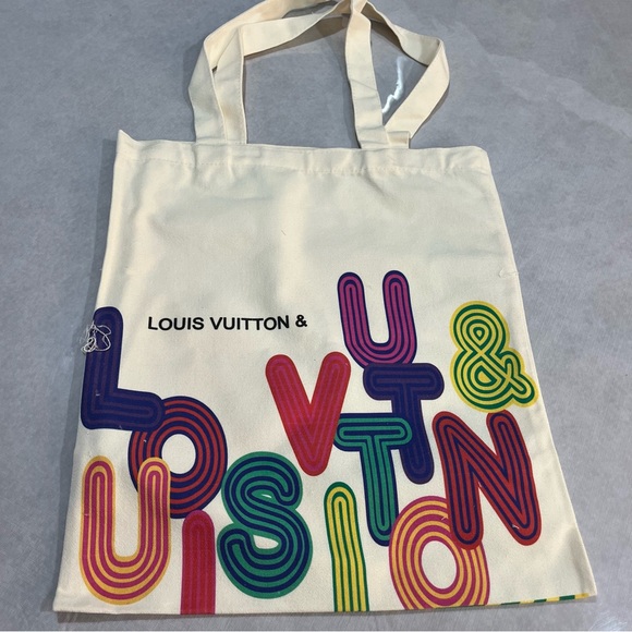 Louis Vuitton & Exhibition Multicolor Canvas Tote Bag NWOT - Picture 2 of 4